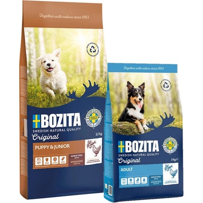 Bozita Original Puppy & Junior bez pšenice 12 kg