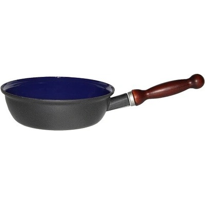 BELIS Smaltovaná pánev 20 cm s odnímatelným dřevěným držadlem BSE