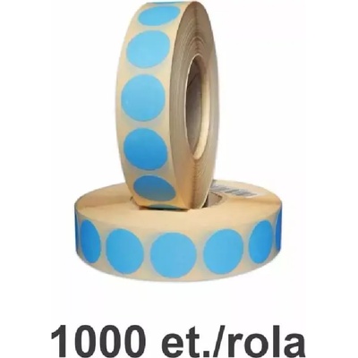 ZINTA Съмозалепващи TH етикети ZINTA, кръгли, синьо, 40mm, 1000 ет. / ролка (40X40X1000-TH-ALBASTRU)