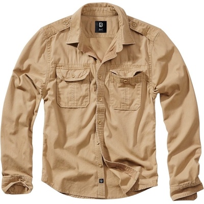 Brandit Vintage košile dlouhý rukáv camel písková