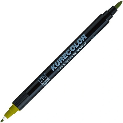 Lihová fixa KURETAKE ZIG Kurecolor Fine & Brush, Mid Green (542)