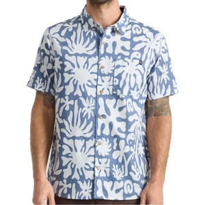 Roark Мъжка риза с копчета Roark Journey S/S Woven Shirt - Neptune - размер L (033-3047-0113)