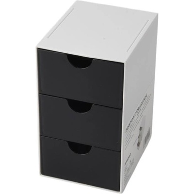 Sworld Органайзер за бюро, с 3 чекмеджета, черен (1060180108)