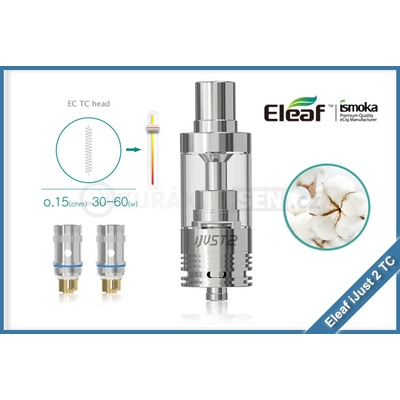 iSmoka Eleaf Clearomizer iJust 2 BDC Stříbrný 5,5ml – Sleviste.cz