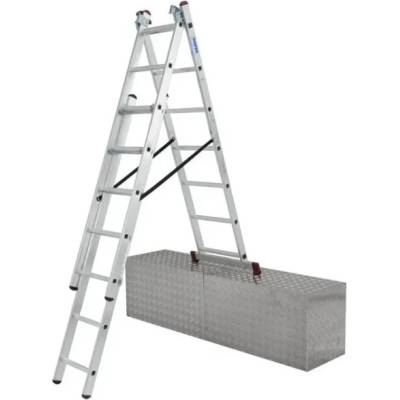 KRAUSE Трираменна алуминиева стълба със стълбищна функция KRAUSE CORDA 3x7 (05033376)