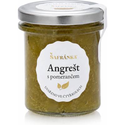 Šafránka Angrešt džem výběrový (extra) se sníženým obsahem cukru 210 g Angrešt