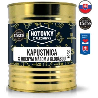 Hotovky z plechovky Zelňačka s uzeným masem a klobásou 0,8 kg