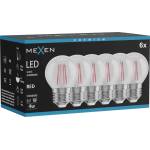 Mexen Vintis 6x LED филаментна крушка E27, G45, 4W, 55 lm, червена - L156-E27-04XX-45x06 (L156-E27-04XX-45x06)