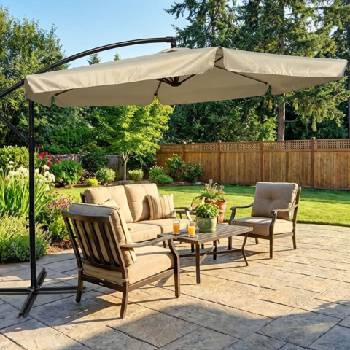 Pepita Capri накланящ се градински чадър 3 м - бежово (SH-UM2-BEIGE)