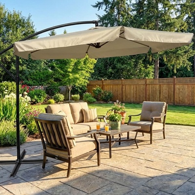 Pepita Capri накланящ се градински чадър 3 м - бежово (SH-UM2-BEIGE)