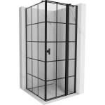 Mexen Mist T врата за душ кабина отваряема дясна 75 x 75 cm, черна решетка, черна - 8A4T-075-075-70-77-P (8A4T-075-075-70-77-P)
