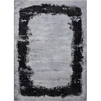 Dywany Łuszczów Core A004 Frame black/light Grey Šedá