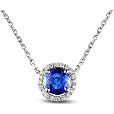 Eppi Tanzanitový náhrdelník s diamanty N31008