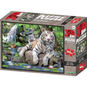 Prime 3D puzzle - Бели тигри 63 части (46pr-10639)