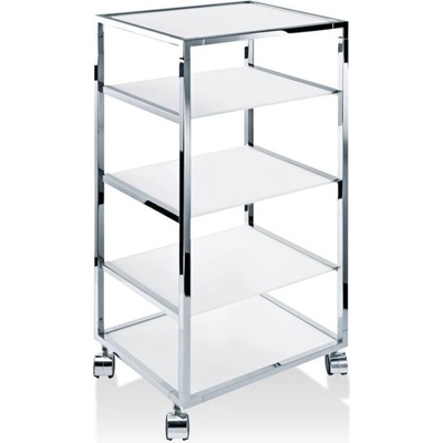 DECOR WALTHER Етажерка за баня Decor Walther на колела бяла (0702404)