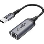 Tech-Protect UltraBoost USB-A 3.0 / Ethernet RJ45 1000Mbps адаптер - ч (5906302321841)