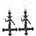 FALON обеци Baphomet Cross - PSY1111