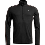 Ortovox Мъжко мериносово термобельо Ortovox 185 Rock'N'Wool Zip Neck Merino base layer - Black Raven - размер XL (015-2323-0114)