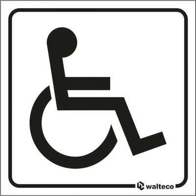 Walteco WC invalida, 80x80mm, samolepka Množství: 1 ks , 20108