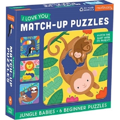 Mudpuppy Match-Up Mláďata z džugle 12 dílků