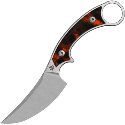 ! QPS Viper 10Cr15MoV, stonewash,,Handle: Tortoise resin QS166-C1