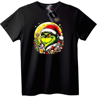 NOONEBRAND Тениска Grinch Дядо Коледа Луна - XS, Black