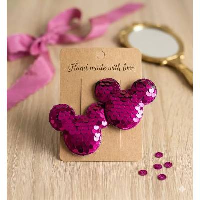 Sponky do vlasů Minnie Mouse Tmavě růžová