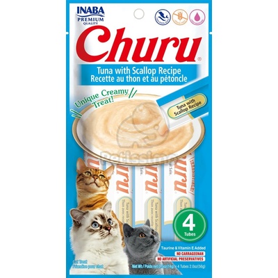 INABA Cat Churu пюре - риба тон и пектен 4 x