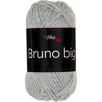 Vlna-hep Bruno big - akryl - objemná příze pro rychlé tvoření (klubko 200g) Bruno big: 413 Světle šedá