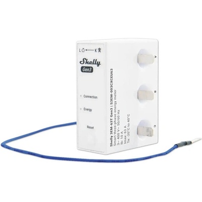 Shelly Gen3 3EM 63T, 3-fázový merač spotreby, WiFi