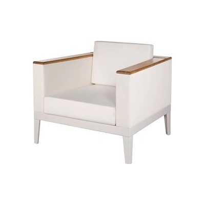 Barlow Tyrie Nízké křeslo Aura, 102 x 90 x 88 cm, rám hliník graphite, výplet textilen charcoal, venkovní látka Sunbrella water-repellent