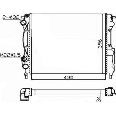 Chladič, chlazení motoru NRF 58934A