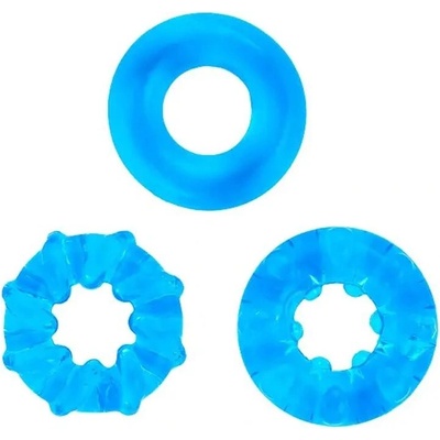 BASIC X Erekční kroužky nevibrační modré 3 ks – Zbozi.Blesk.cz