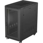 Lanberg Rack Cabinet 19" Free-Standing 22U/600X1000 (FlAT Pack) With Mesh Door Black (FF01-6022-23B) - tehnik