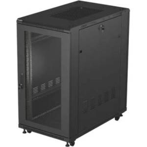 Lanberg Rack Cabinet 19" Free-Standing 22U/600X1000 (FlAT Pack) With Mesh Door Black (FF01-6022-23B) - tehnik