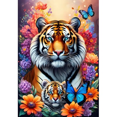 Alipson Puzzle - Puzzle Maternal Love Collection : Tigers - 1 000 piese