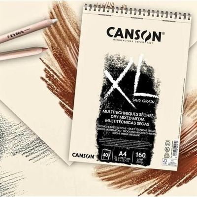 Canson XL Dry Mixed Media Sand Grain Natur A3 40 listů