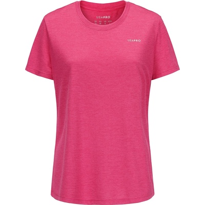 USA Pro Дамска тениска USA Pro Tech C Tee Womens - Bright Pink