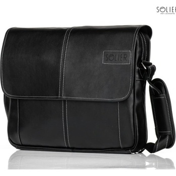 Solier kožená pánská taška S15 black