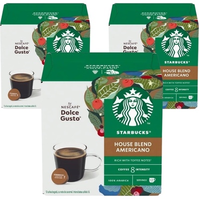 Starbucks NESCAFE DOLCE GUSTO House Blend AMERICAN3x12 капсули