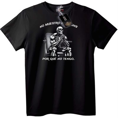 NOONEBRAND Тениска Мускулест Скелет - L, Black