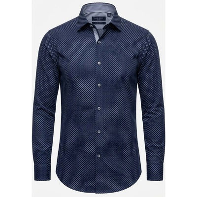 Ego Man pánská košile slim fit S0300-02 tmavě modrá