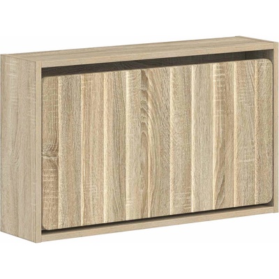 vidaXL Стенно шкафче за обувки ZWOLLE 71 x 17 x 43 см Дъб сонома (896407)