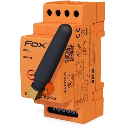 FOX DOUBLE SWITCH-D - Bezdrátové WiFi relé, 85-265V, 2x 16A, 2x NO/NC