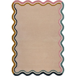 Flair Rugs Кремав ръчно изработен вълнен килим 160x230 cm Leo Scallop - Flair Rugs (503119375957)