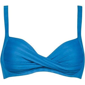 Lidea Дамско бикини горнище Lidea Women's Linear Code Cross-Over Bikini Top - Wave Blue - размер 38 (150-6301-0119)