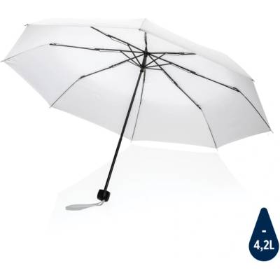 Manuálny skladací dáždnik z RPET biela P850.583