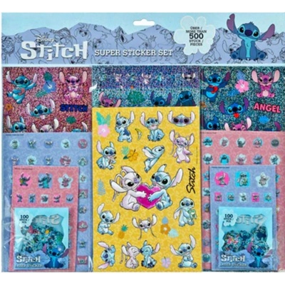 Detské samolepky Stitch set 500 ks