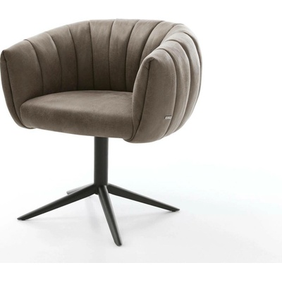 Delife Jada-Flex mikrovlákno taupe vintage černá křížová podnož taštičkové pružiny
