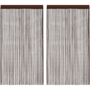 vidaXL Пердета ресни, 2 бр, 140x250 см, кафяви (132411)